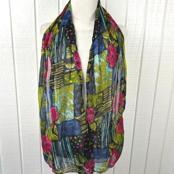 Unbranded Women Rectangle Scarf Head Neck One Size Lightweight Boho Artsy - Picture 4 of 7